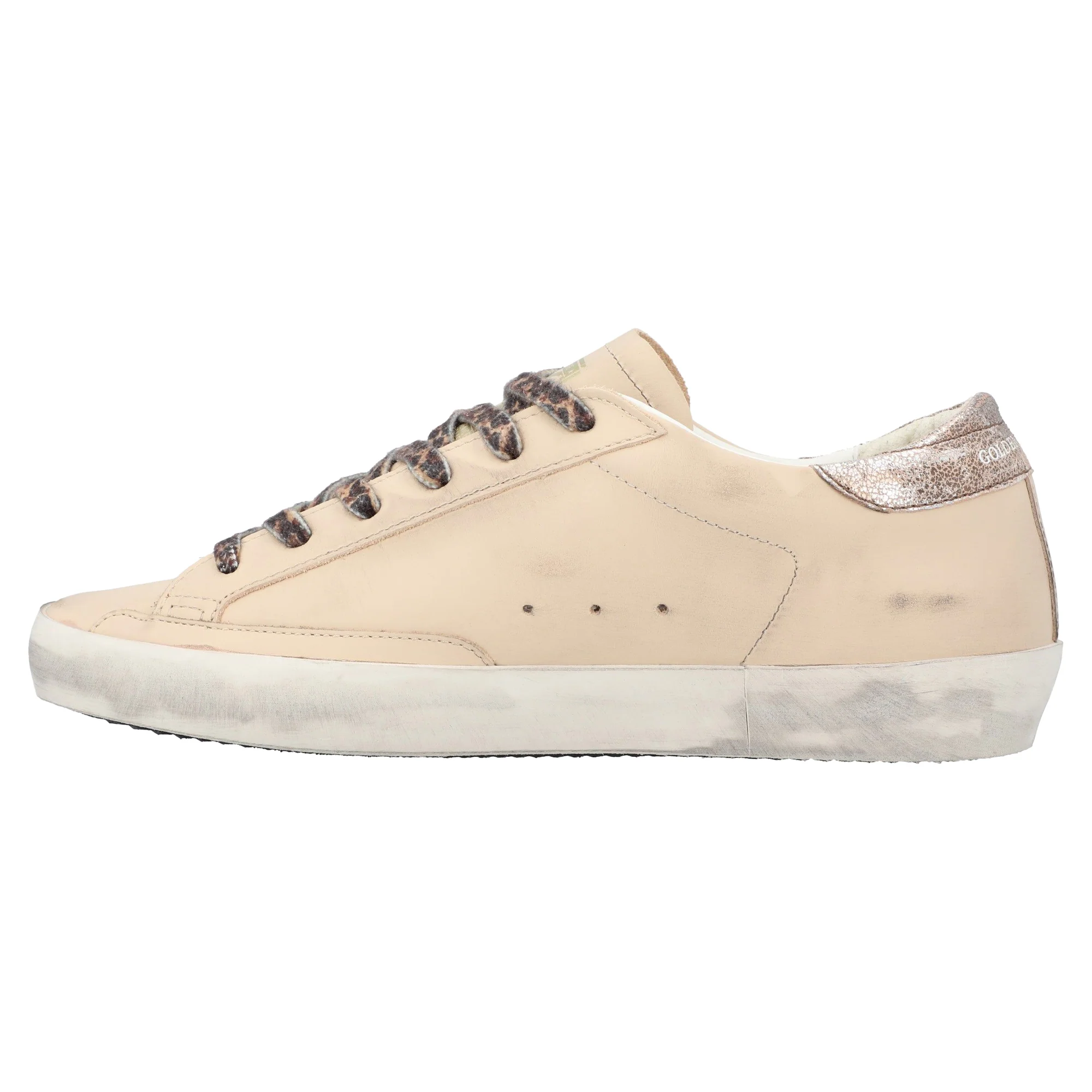 Golden Goose Super-Star Beige Leather Sneakers
