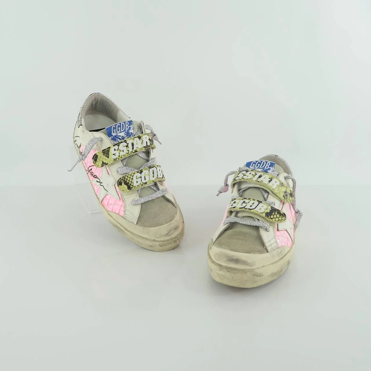 Old School Sneakers with touch-strap closures Star Suede Spur Snake Print