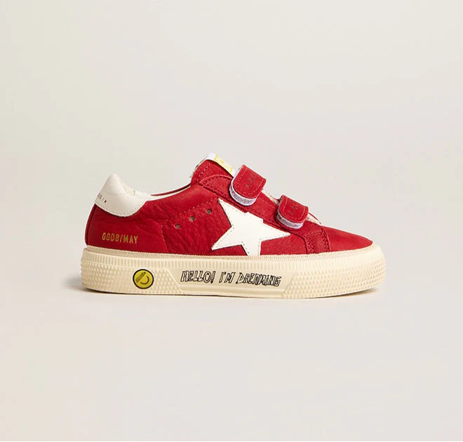 Golden Goose Red Velcro Sneaker