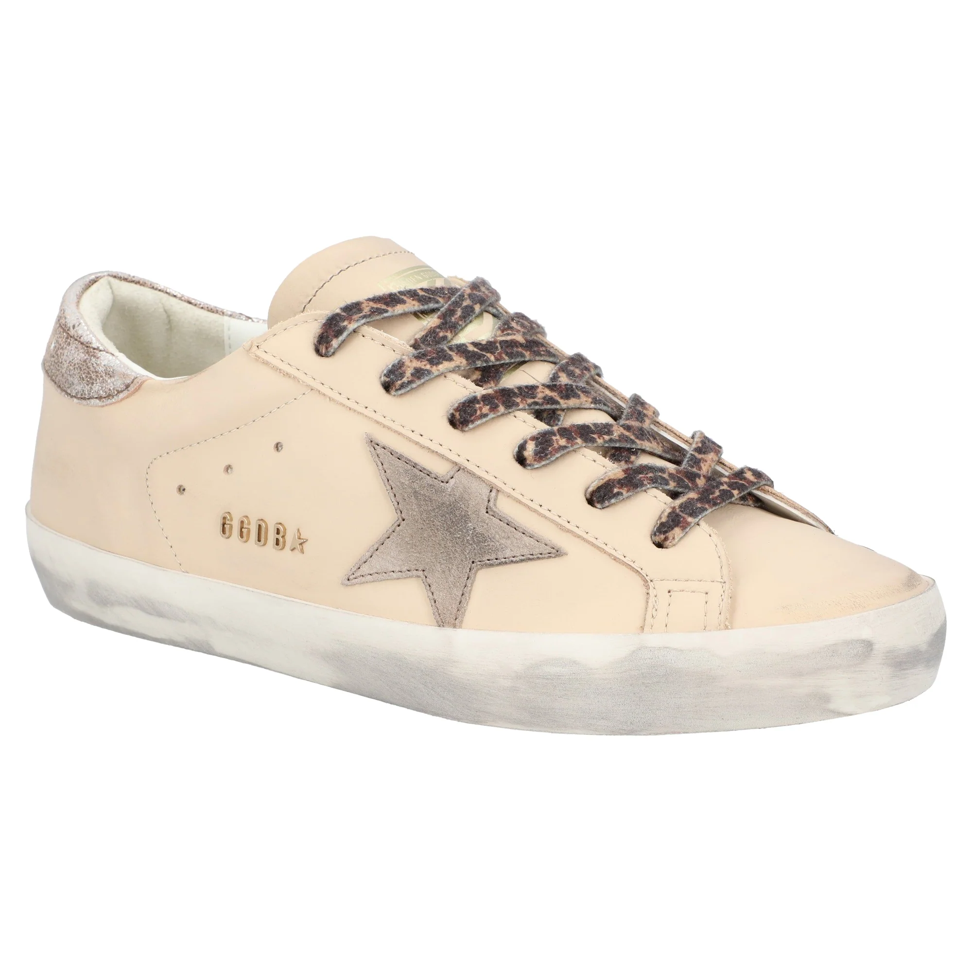 Golden Goose Super-Star Beige Leather Sneakers