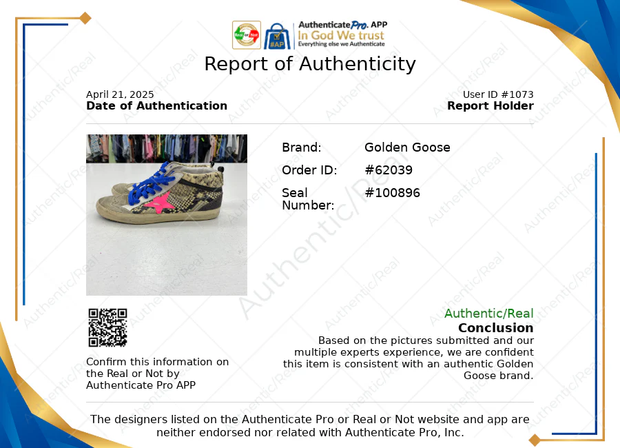 Shoes Luxury Designer By Golden Goose In Snakeskin Print, Size:8.5