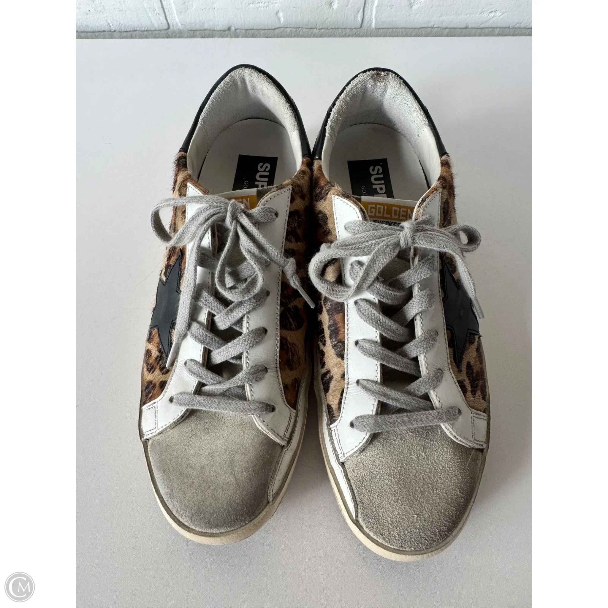 Shoes Luxury Designer By Golden Goose In Leopard Print, Size: 7.5