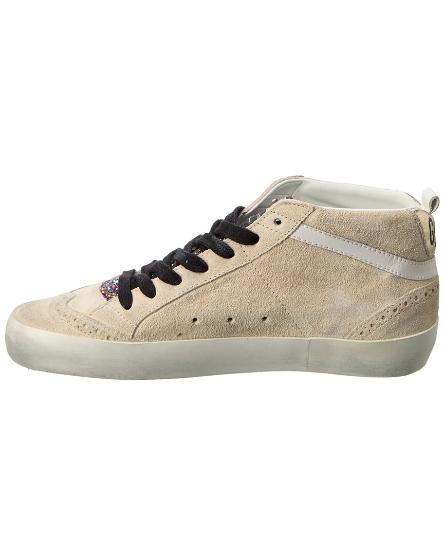 Golden Goose Midstar Suede & Glitter Sneaker