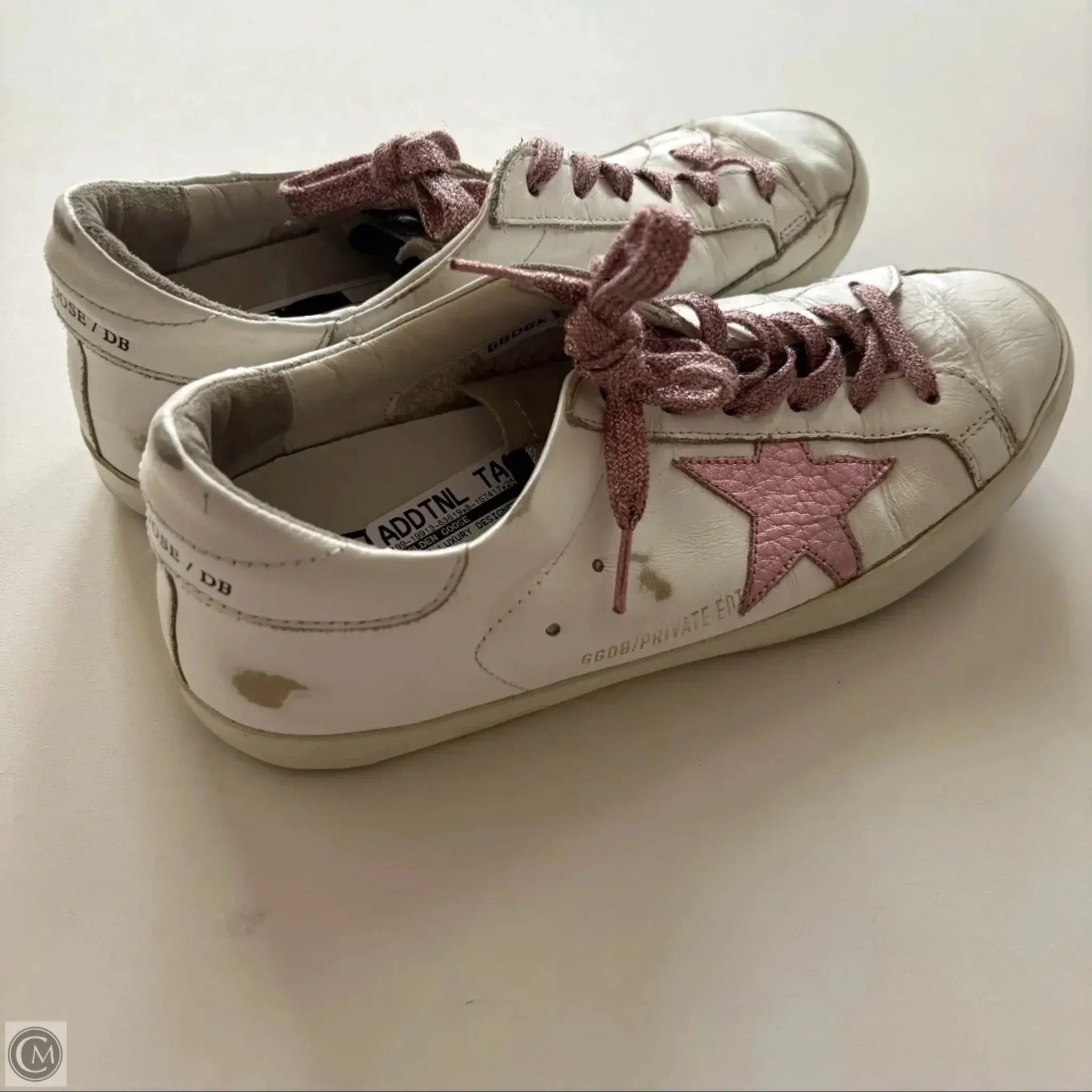 Shoes Luxury Designer By Golden Goose In Pink, Size: 9