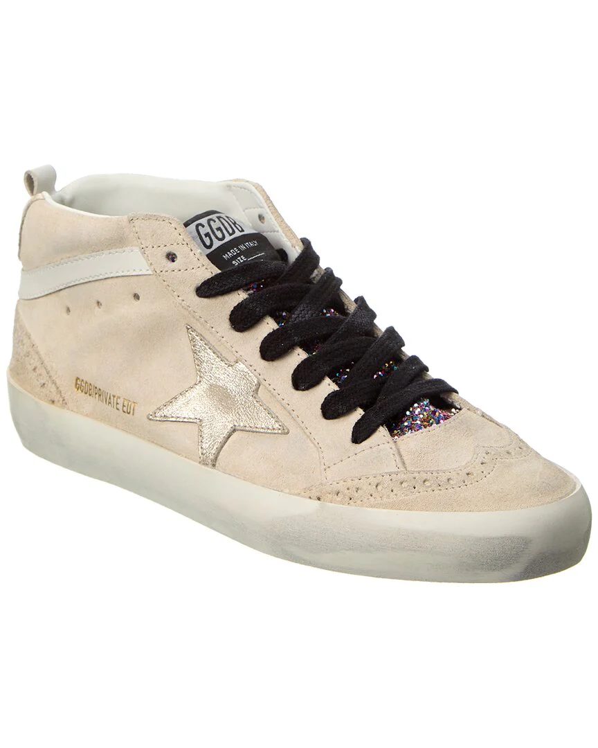 Golden Goose Midstar Suede & Glitter Sneaker