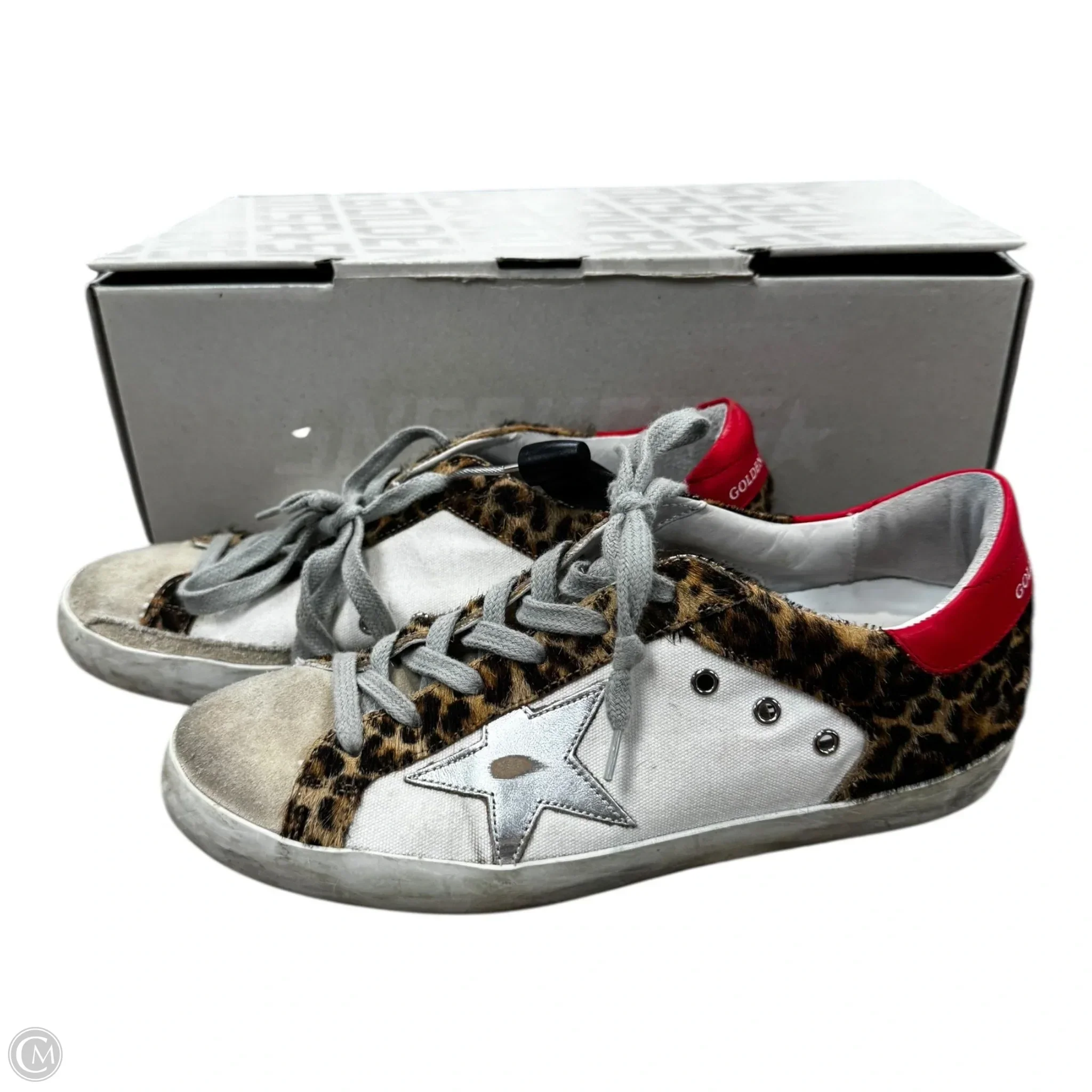 Shoes Luxury Designer By Golden Goose In Animal Print, Size: 7