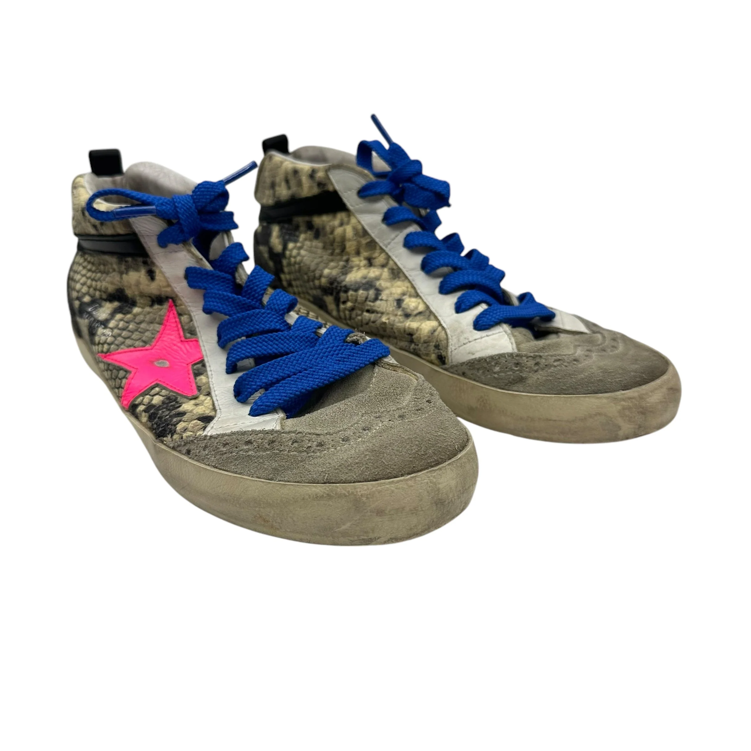 Shoes Luxury Designer By Golden Goose In Snakeskin Print, Size:8.5