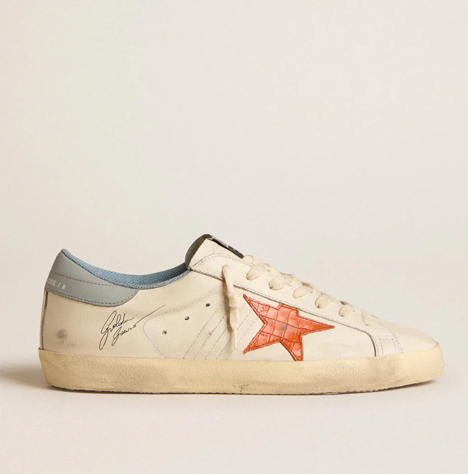 Super-Star Men with a crocodile print star and blue-silver reinforcement