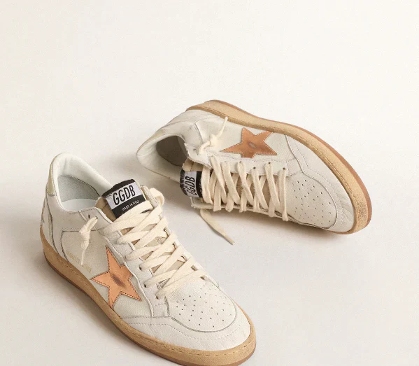 Ball Star LTD in canvas and nappa with a bronze laminated leather star