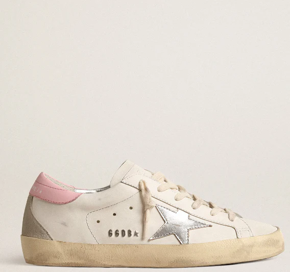 Super-Star Women with a silver leather star and pink reinforcement