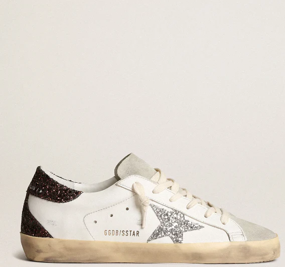 Super-Star with a silver star and brown glitter reinforcement