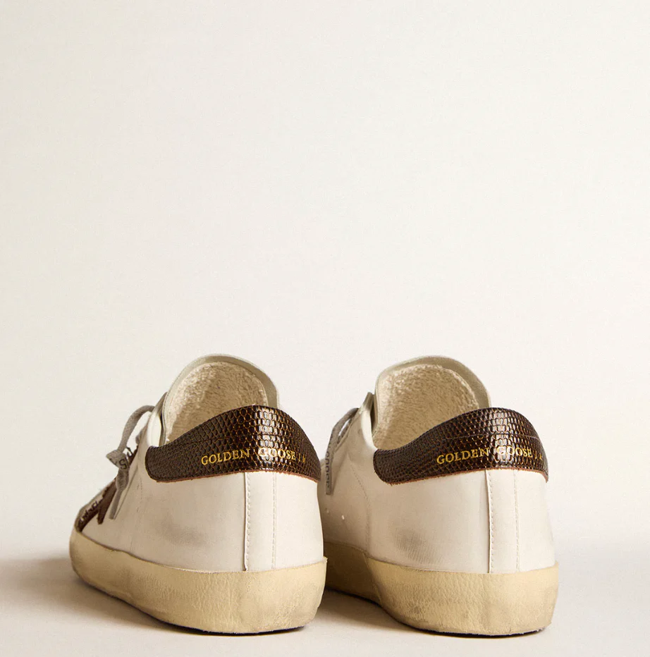 Super-Star bio-sourced with a canvas star and dark brown leather reinforcement