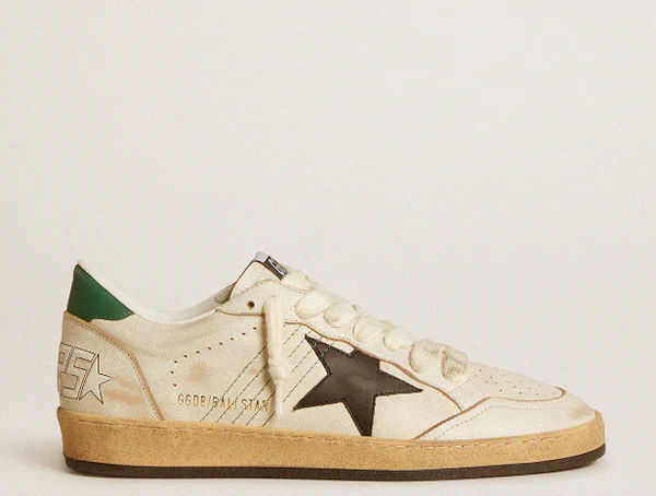 Ball Star Men with a black leather star and green leather heel tab