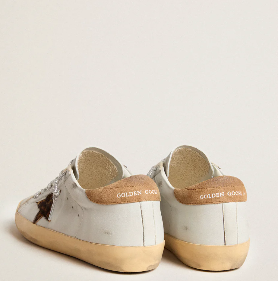 Super-Star in nappa leather with a horse leather star and suede reinforcement