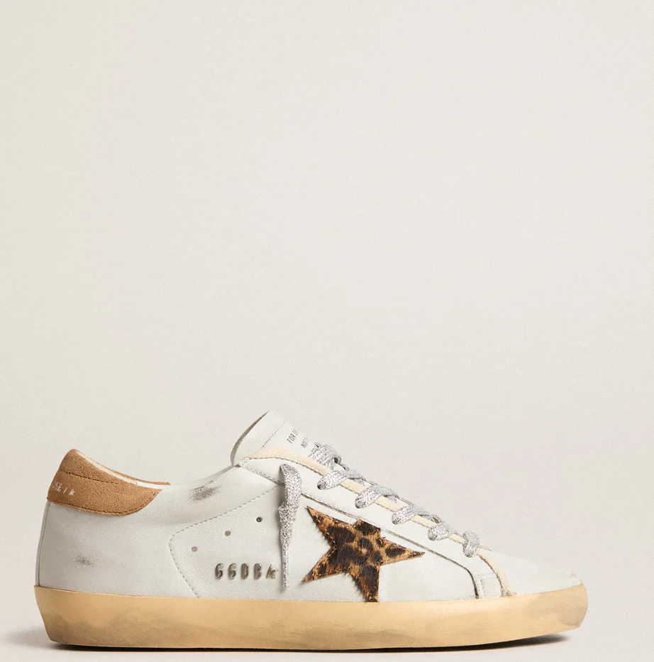 Super-Star in nappa leather with a horse leather star and suede reinforcement
