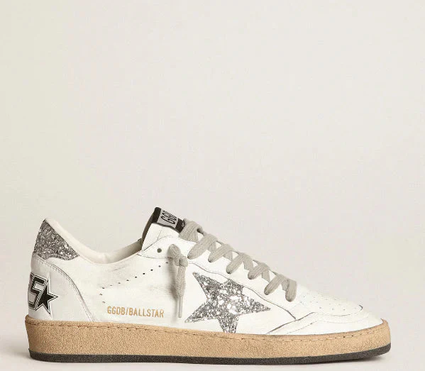 Ball Star Women in nappa with a white star and glitter heel tab
