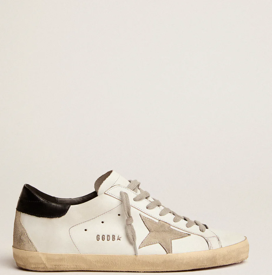 Super-Star with black reinforcement and metallic studs lettering