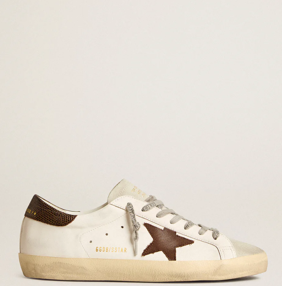 Super-Star bio-sourced with a canvas star and dark brown leather reinforcement