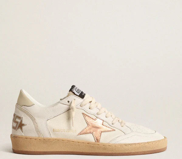 Ball Star LTD in canvas and nappa with a bronze laminated leather star