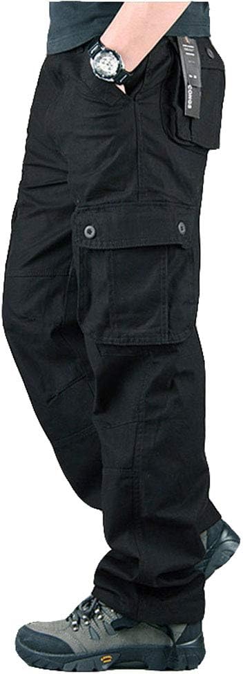 Men's lightweight work pants, hiking pants, military combat pants, casual pants, with 6 pockets.