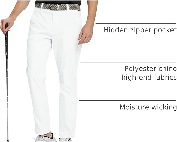 Men's golf trousers, quick-drying fabric, sizes: 30