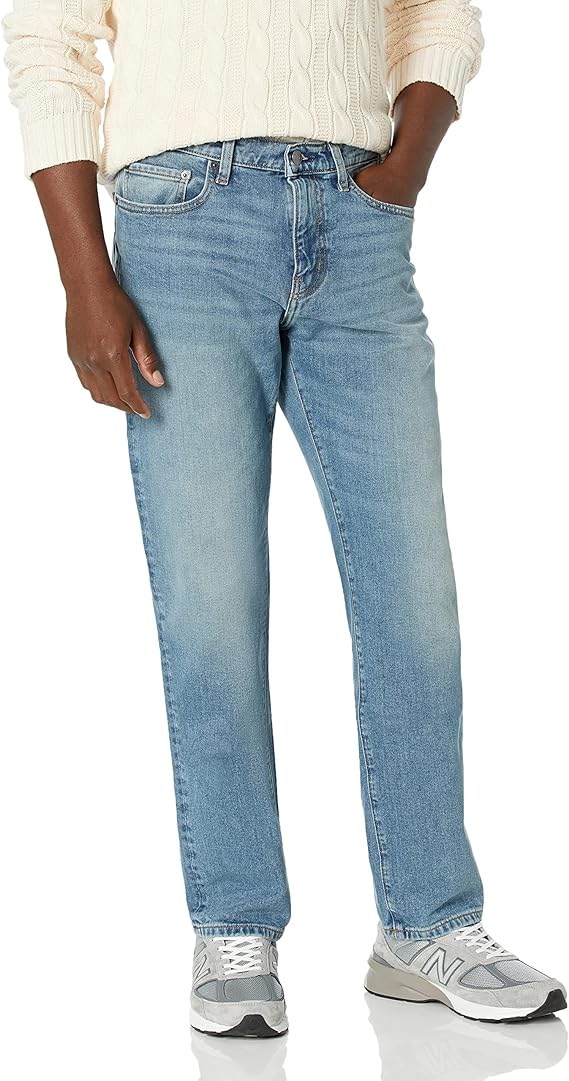 Men's straight-leg stretch jeans