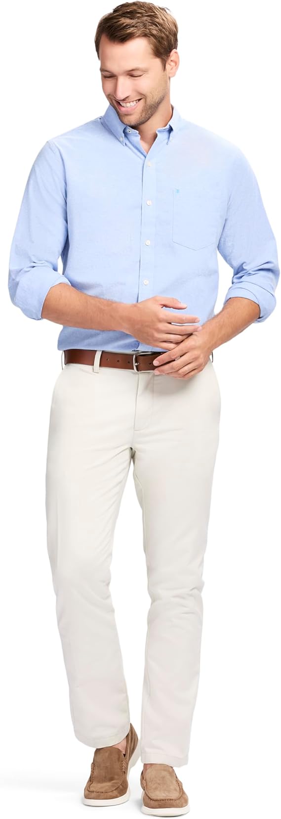 Men's American-style twill cotton straight-leg casual pants