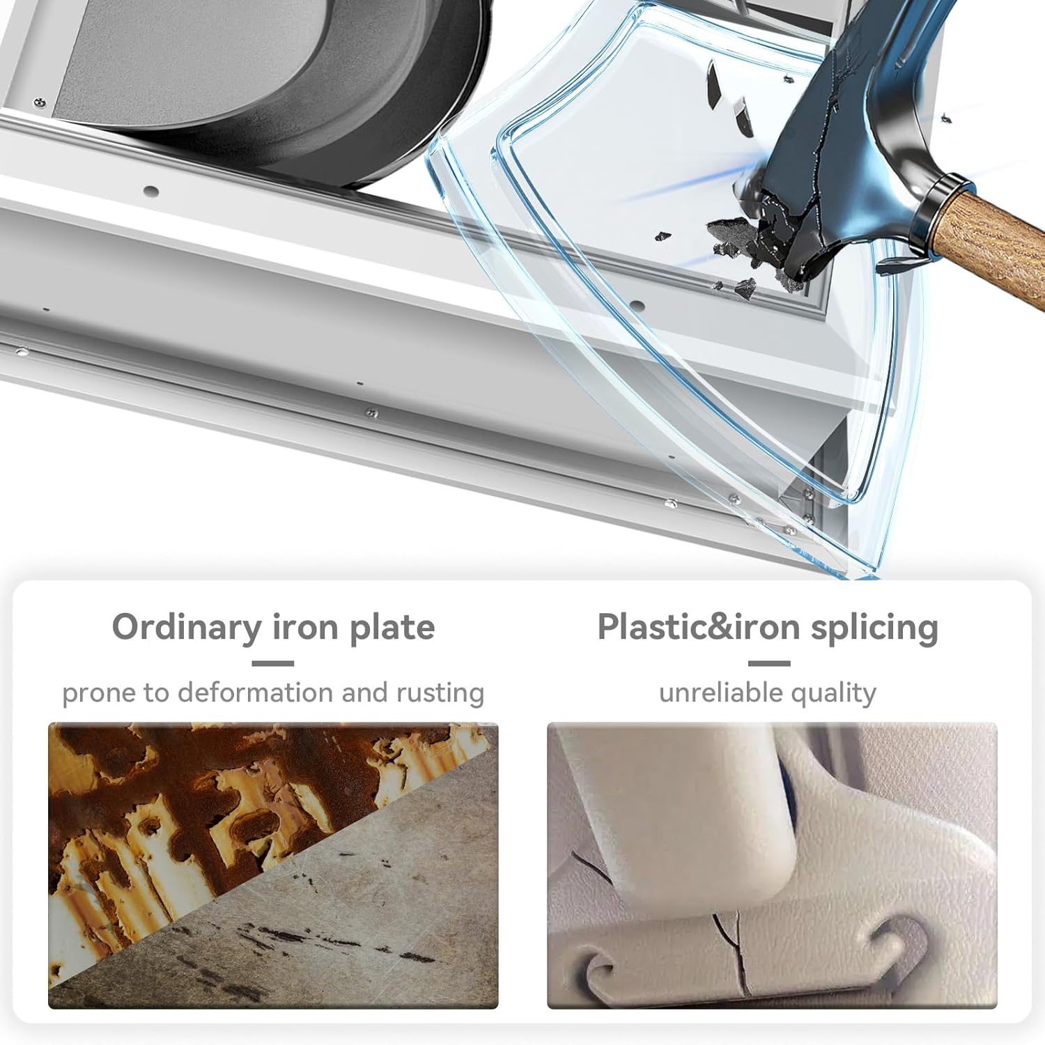 Three-panel heavy-duty pet door, with a rust-proof aluminum alloy frame, resistant to extreme weather conditions, effectively blocking wind, snow, and rain (silver white, large size, suitable for doors).