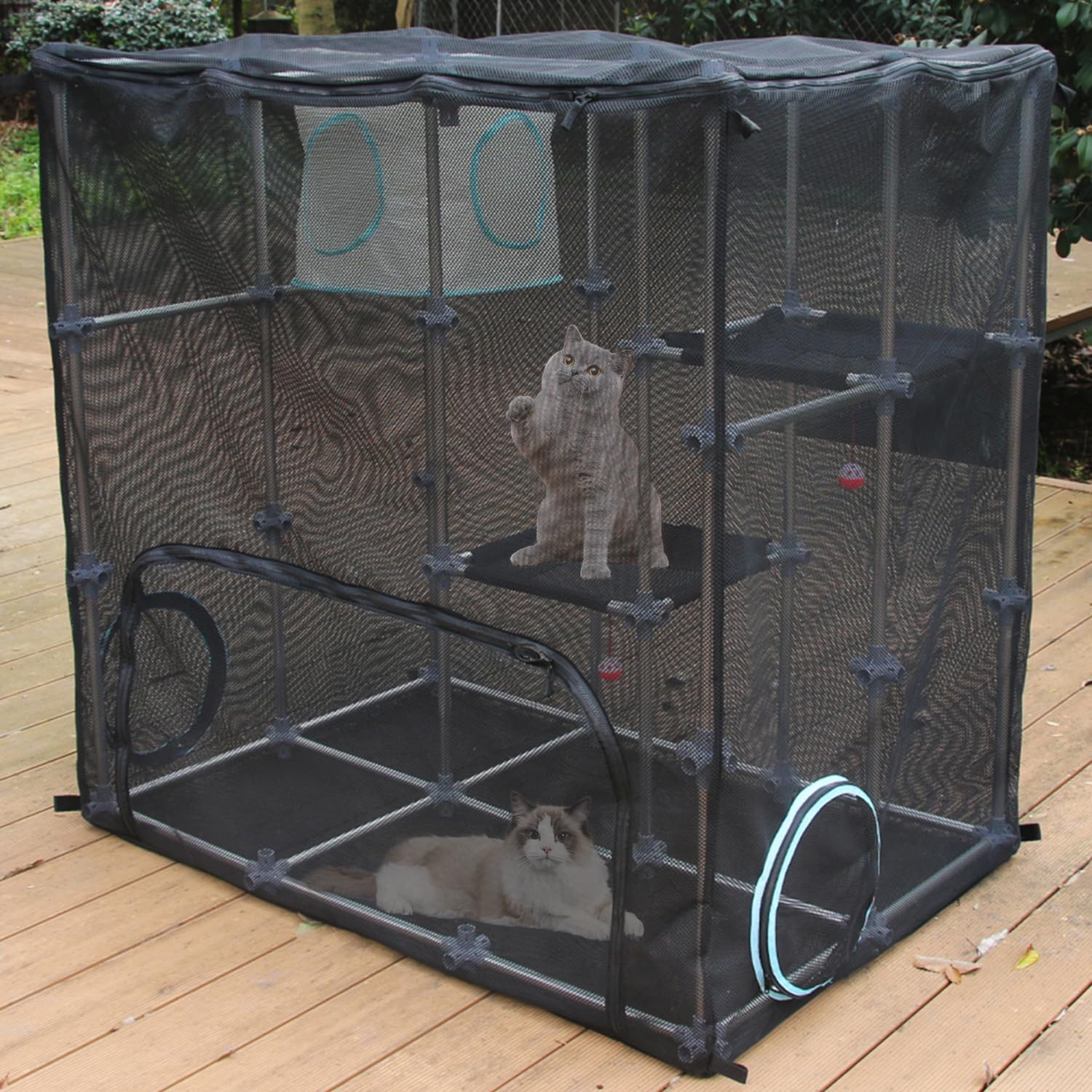 Outdoor cat enclosure, extra-large set (suitable for indoor and outdoor use)