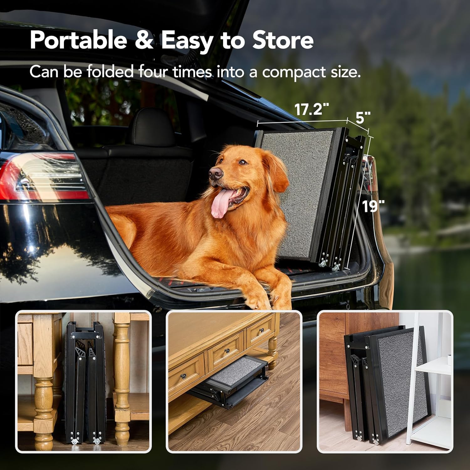 Dog Ramp for Car 71'' X-Long & 17.2