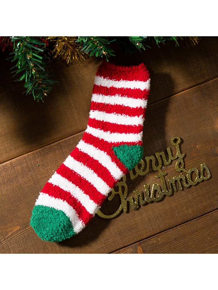 Christmas Striped Cute Winter Socks