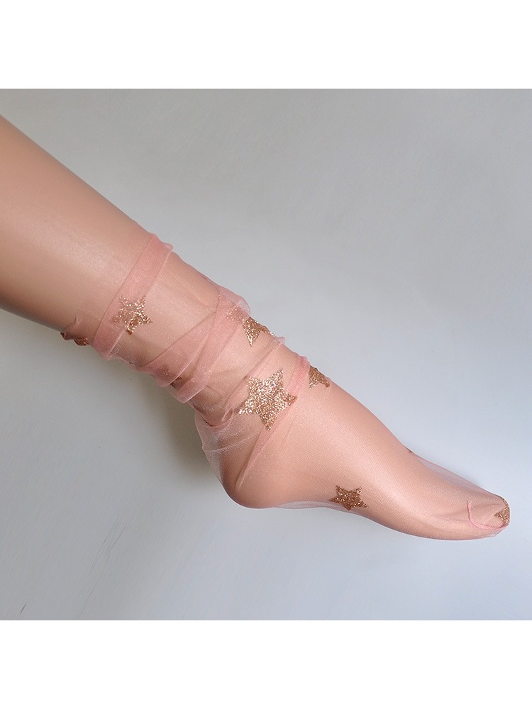 Applique European Nylon Stockings  Socks