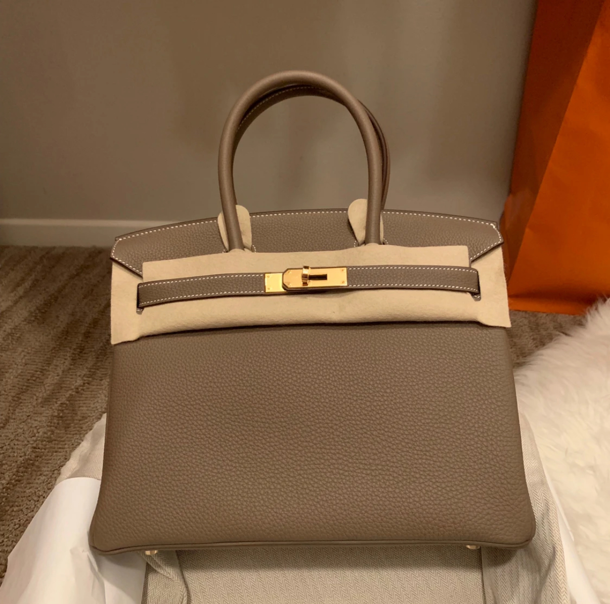 Bikrin 25-35 in Elephant Grey Gold Buckle Custom - Artisantouchss