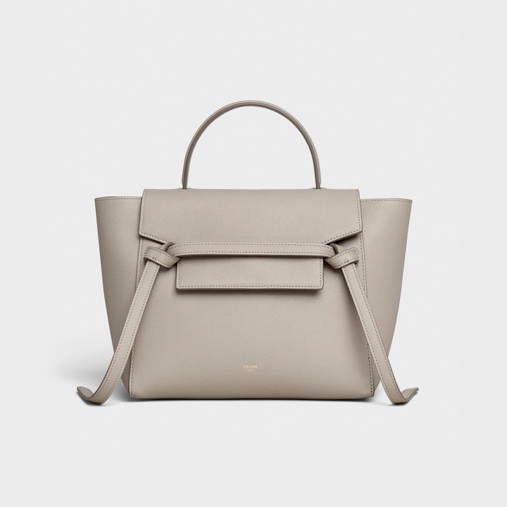 MICRO BELT BAG IN GRAINED CALFSKIN LIGHT TAUPE - Artisantouchss
