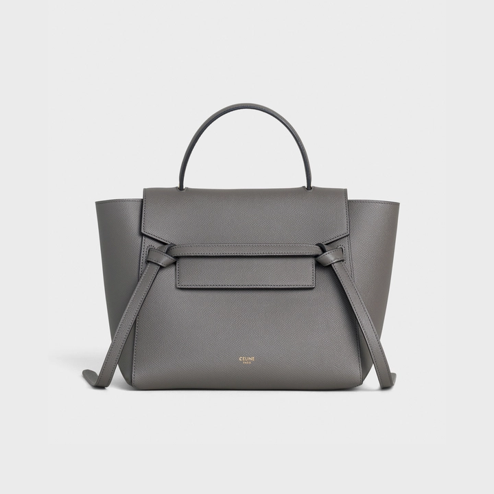 MICRO BELT BAG IN GRAINED CALFSKIN GREY - Artisantouchss