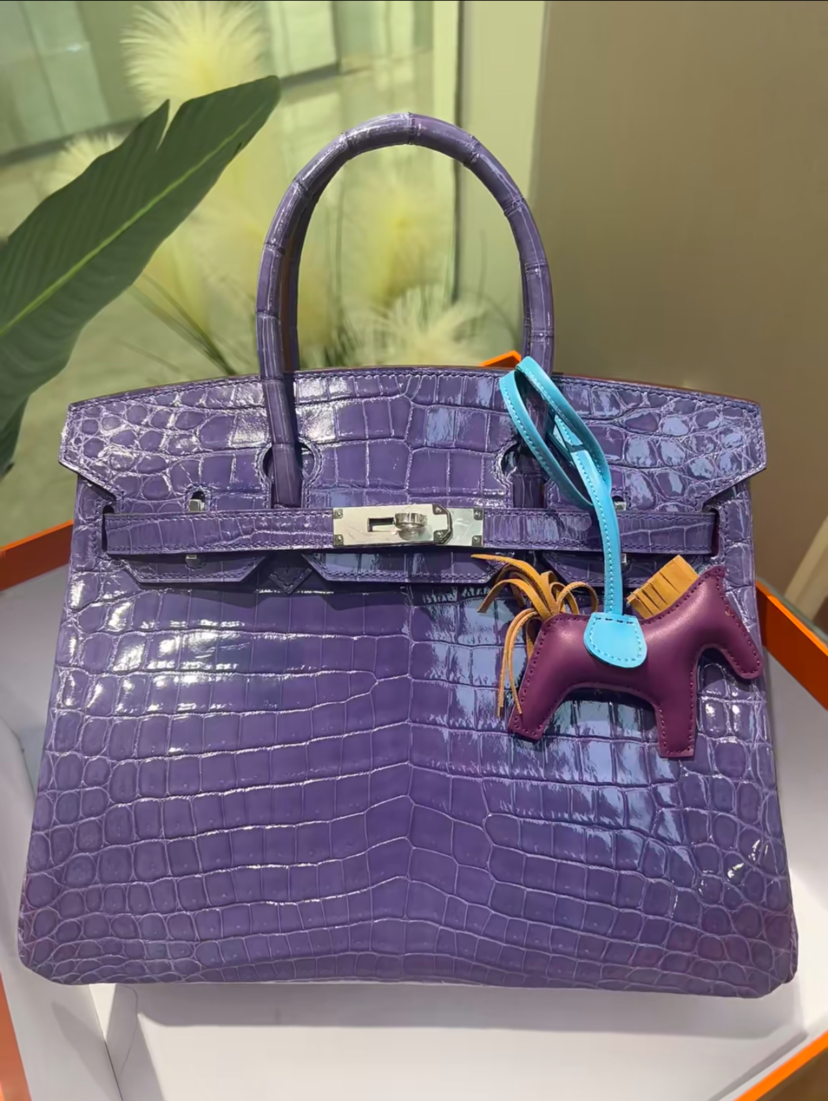 Birkin 25-35 Lavender Crocodile Skin Custom - Artisantouchss