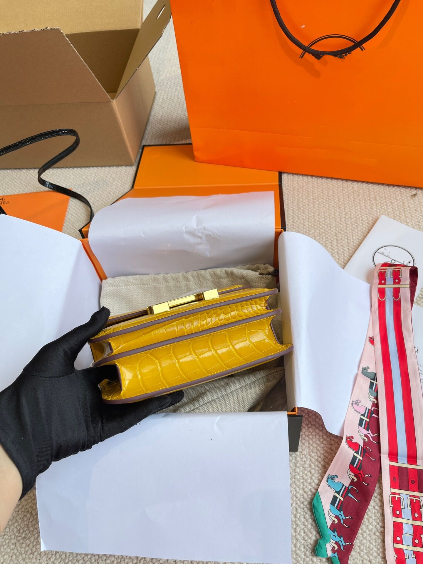 Constance Mini 19 crocodile leather custom - Artisantouchss