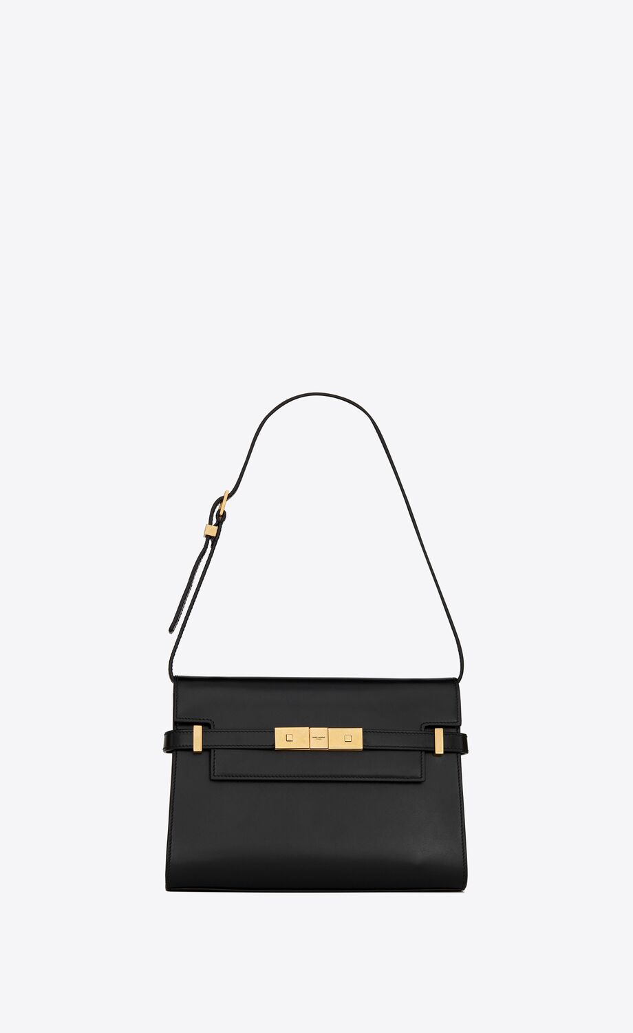 MANHATTAN SMALL SHOULDER BAG IN BOX SAINT LAURENT LEATHER - Artisantouchss