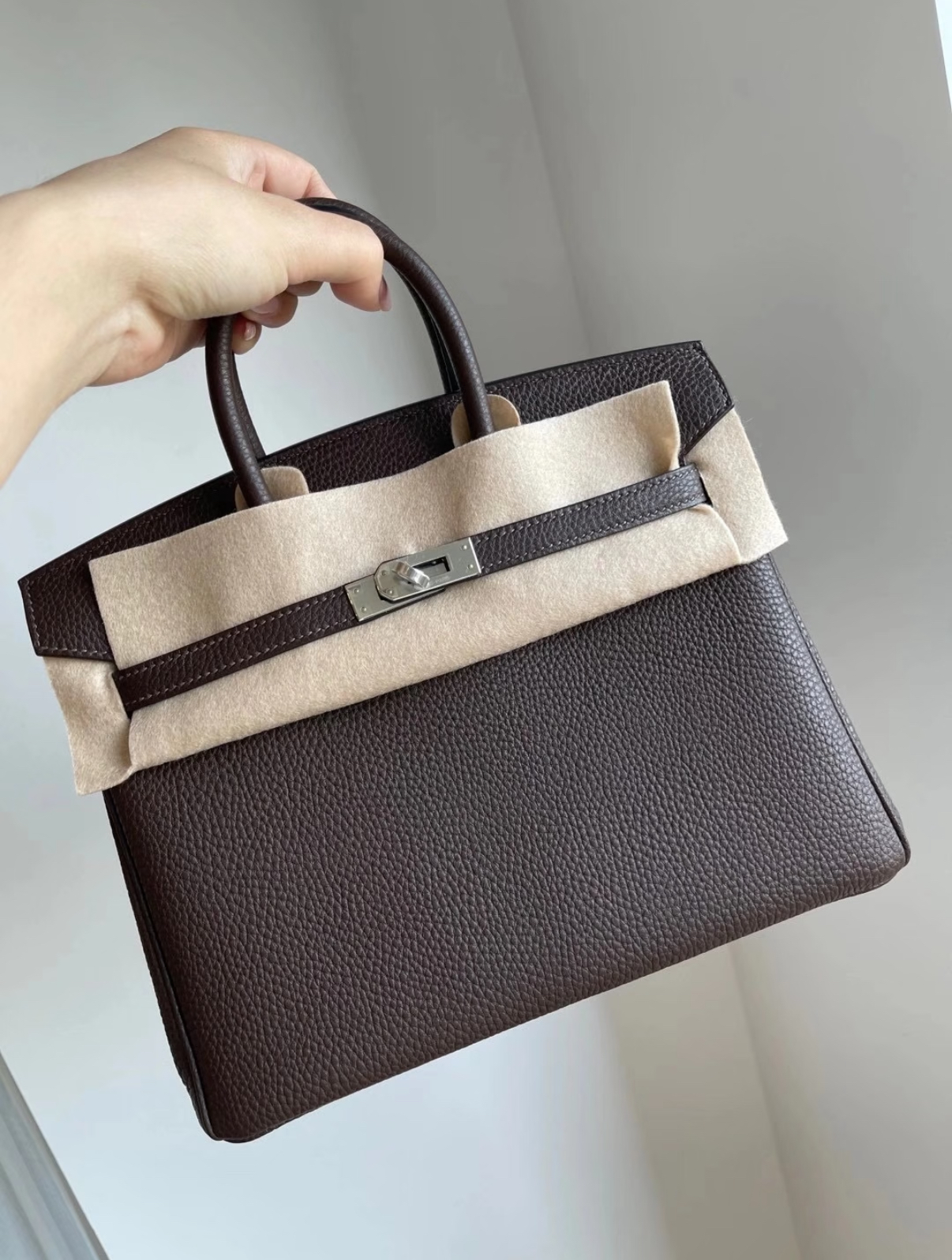 Birkin 25-35 ebony silver buckle custom - Artisantouchss