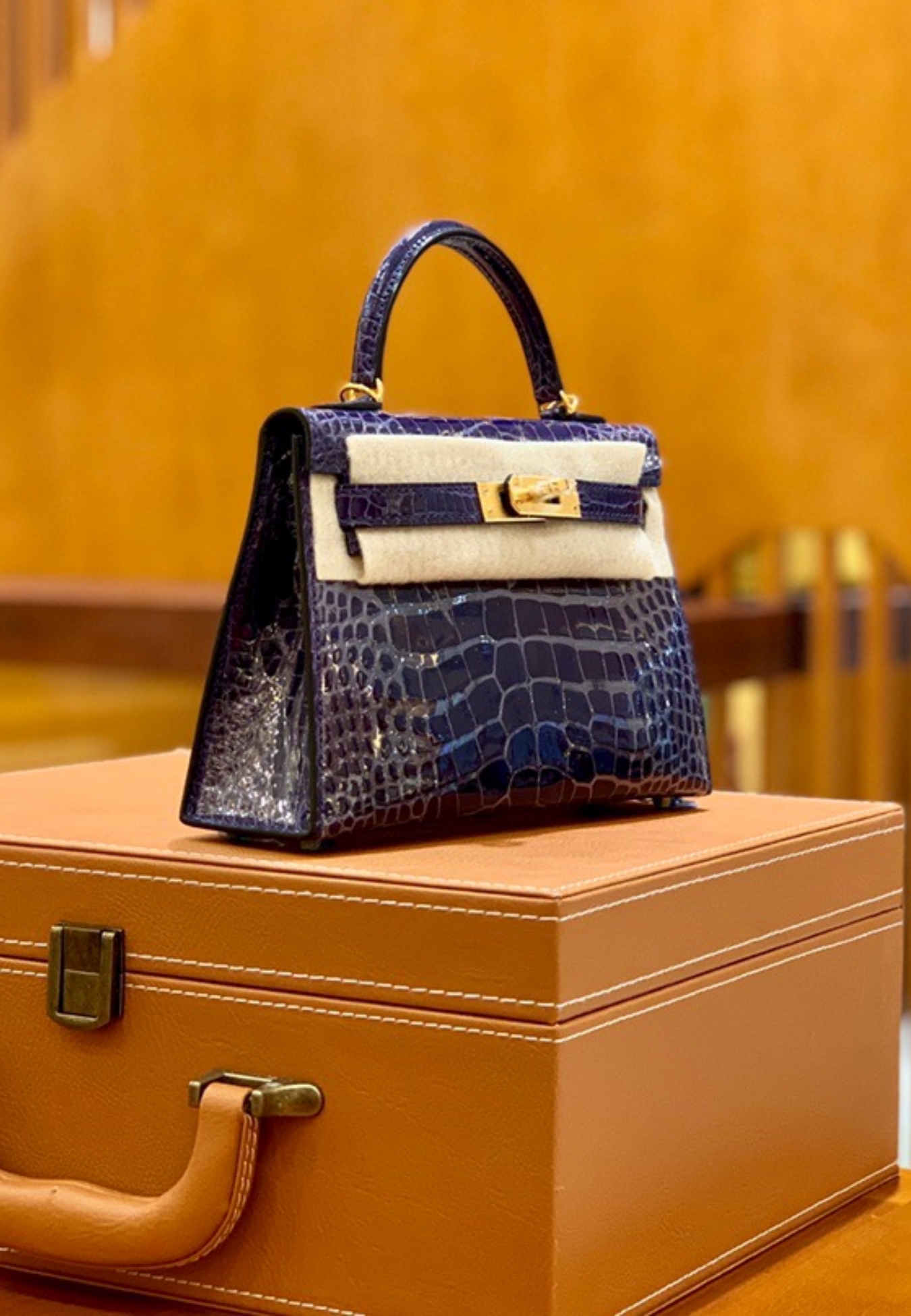 Kelly1 Mini 19 American crocodile skin - Artisantouchss