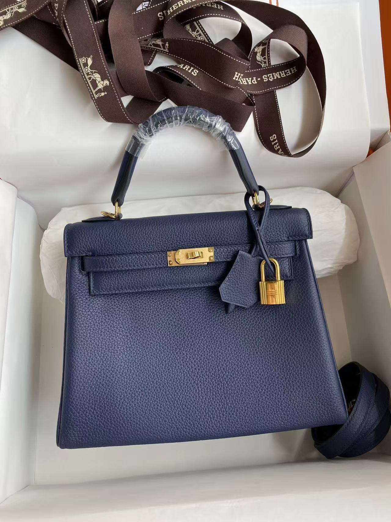 Kelly 35 Dark blue custom TOGO - Artisantouchss