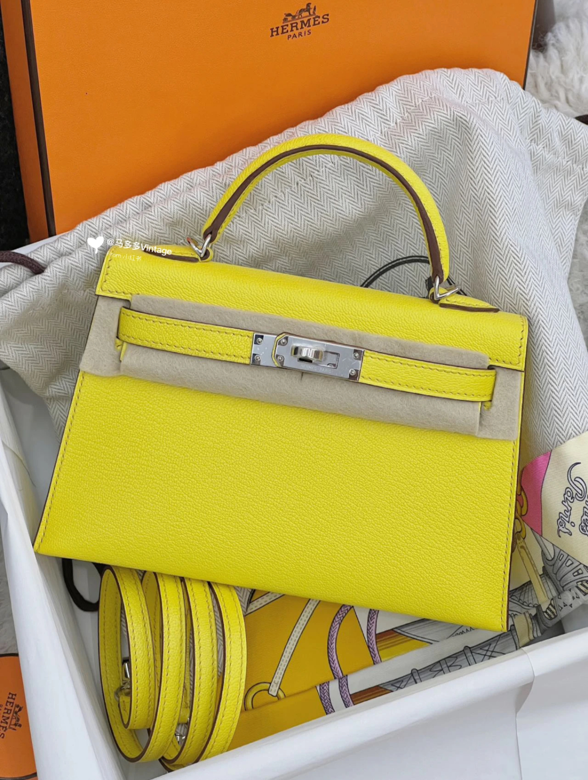 Kelly Mini 19 Candy Yellow EPSOM Custom - Artisantouchss