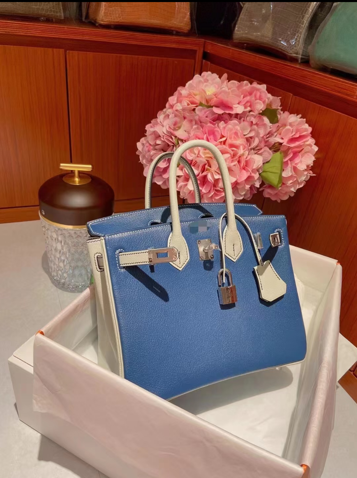 Birkin Deep Blue 25-30 TOGO Custom - Artisantouchss