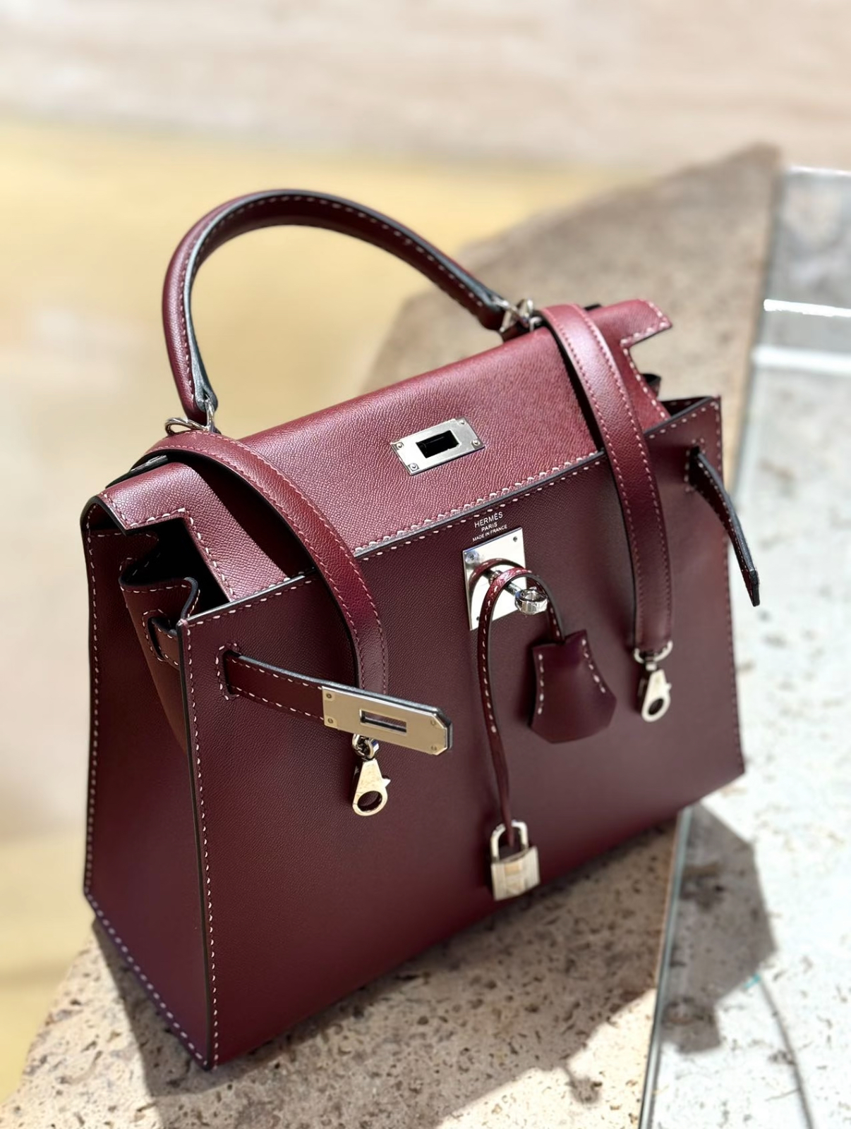 Kelly 25-35 Bordeaux Red Custom - Artisantouchss