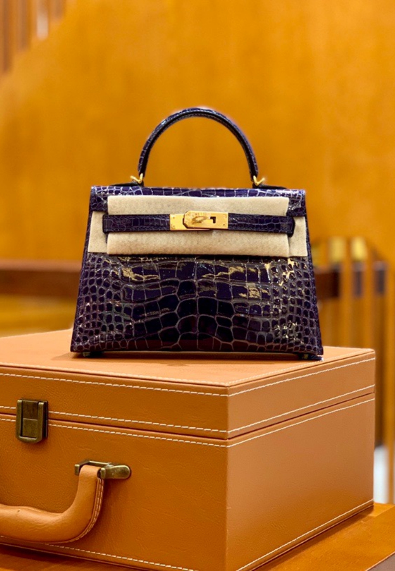 Kelly1 Mini 19 American crocodile skin - Artisantouchss