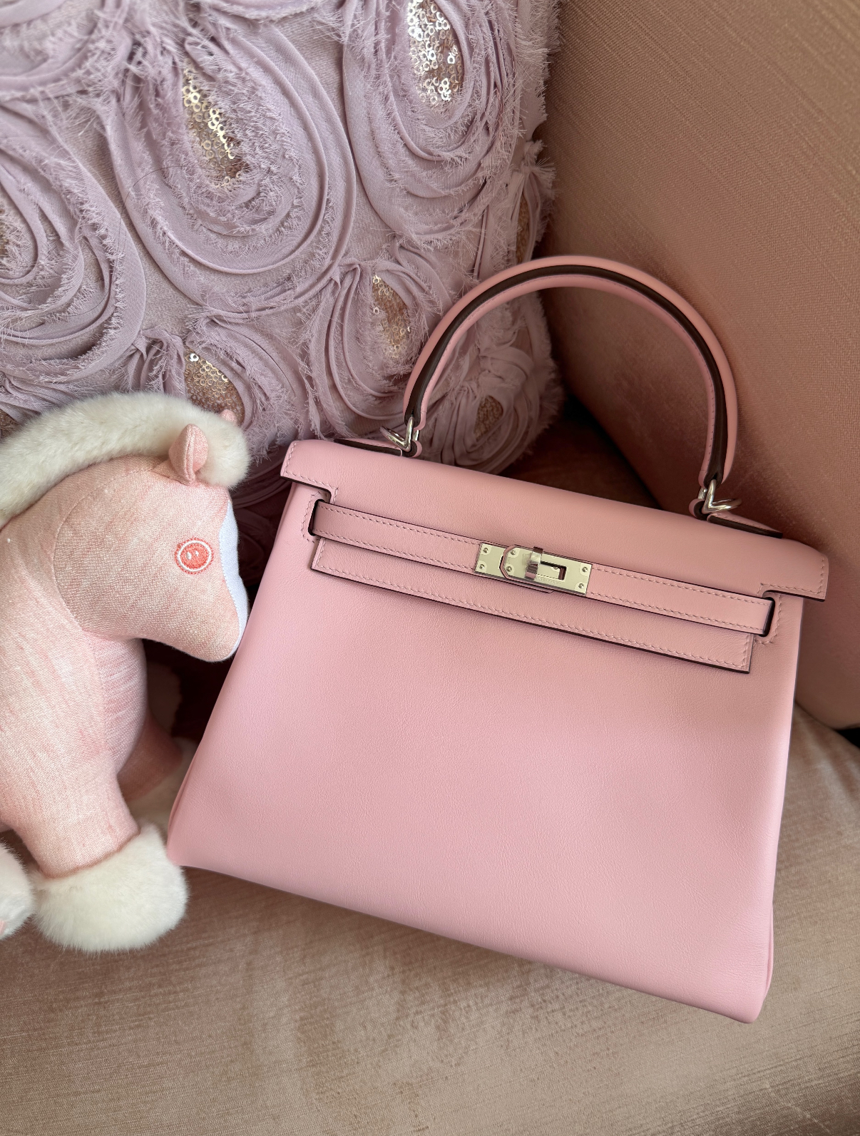 Kelly 25-28 Sakura Pink TOGO Custom - Artisantouchss