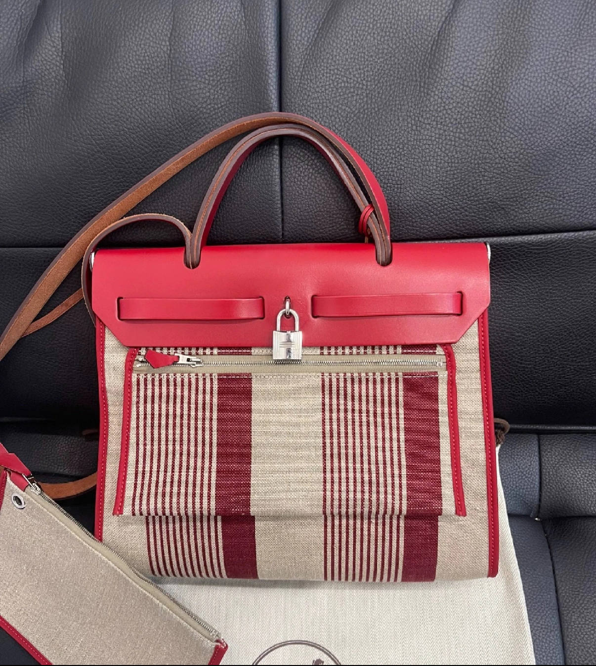 Herbag 31 red stripes custom - Artisantouchss