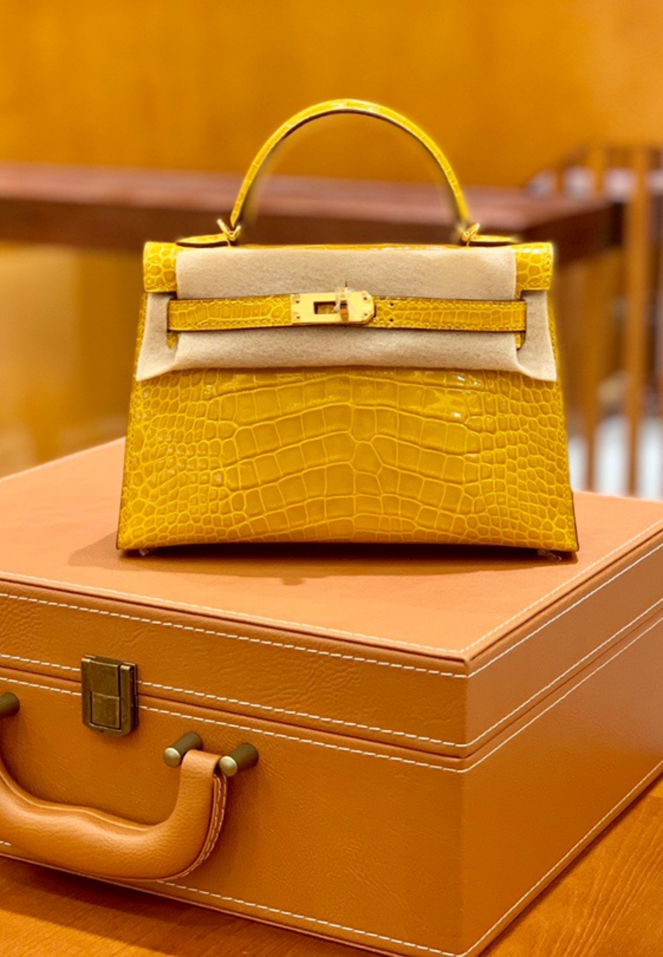 Kelly1 Mini 19 crocodile skin - Artisantouchss