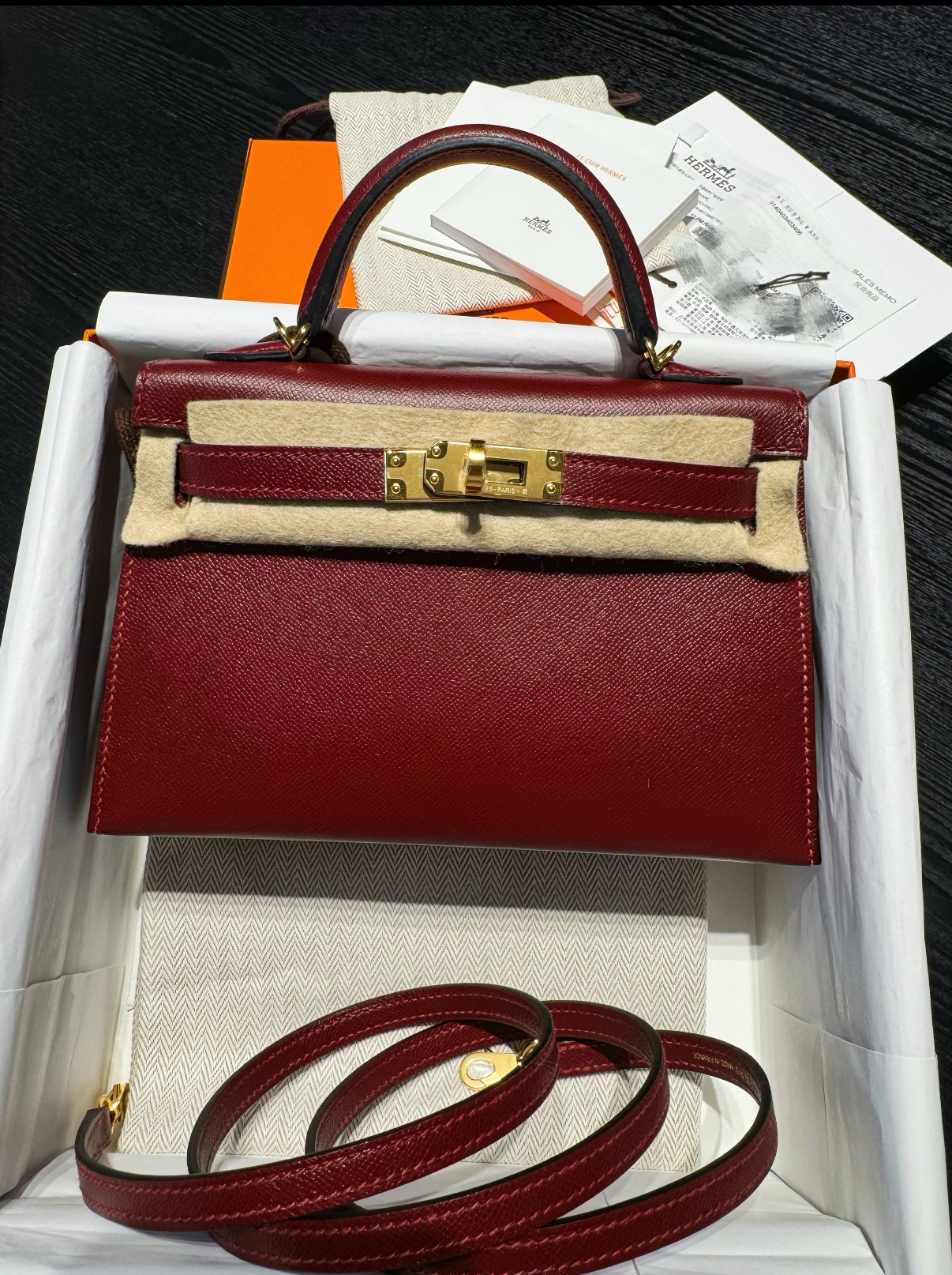 Kelly Mini 19 Red Gold Buckle Custom - Artisantouchss