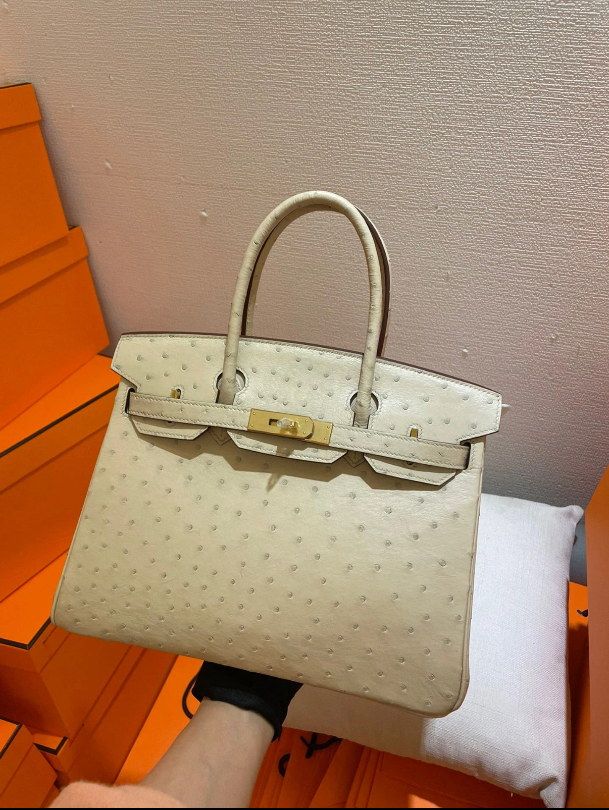 Advanced customization Birkin 25-30 Ostrich skin - Artisantouchss